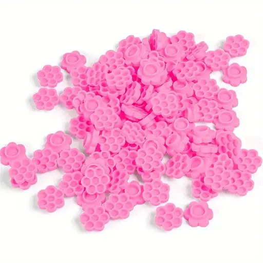 Botones flor Adhesivo 100 pzs